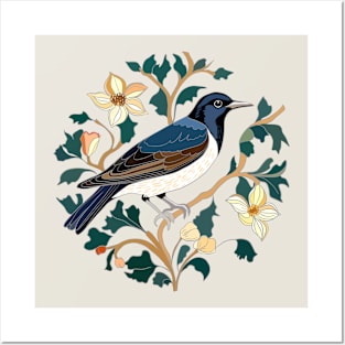 Elegant Starling Bird Posters and Art